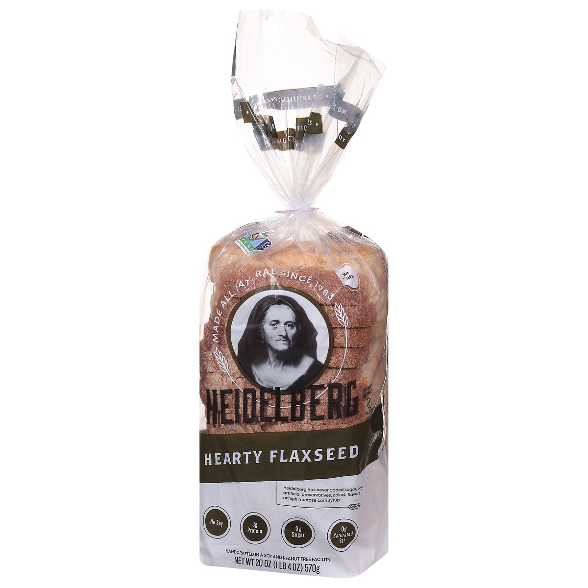 slide 4 of 9, Heidelberg Hearty Flaxseed Bread 20 oz, 20 oz