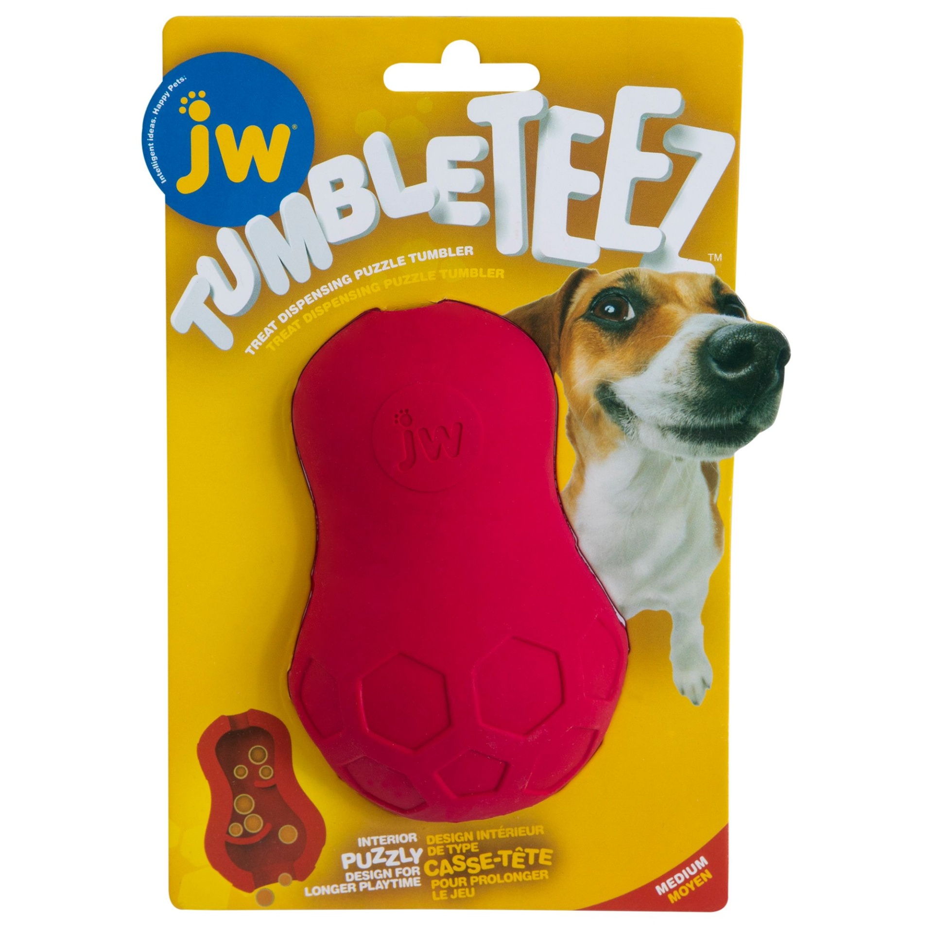 slide 1 of 1, JW Pet Tumble Teez Treat Toy Medium, 1 ct