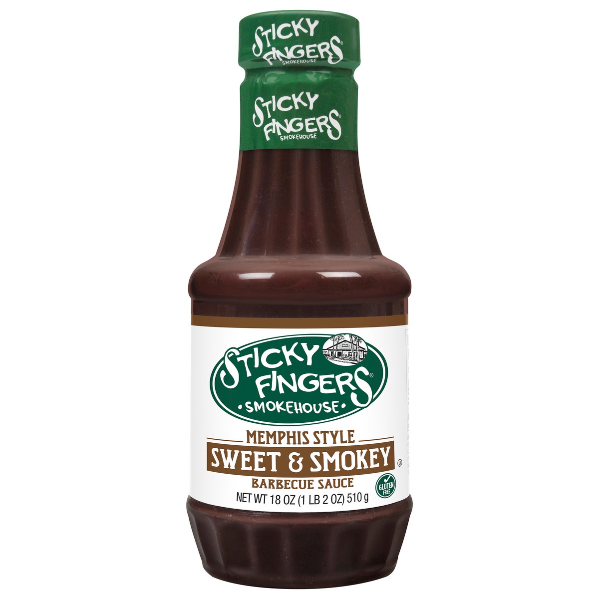 slide 1 of 7, Sticky Fingers Smokehouse Memphis Style Sweet & Smokey Barbecue Sauce 18 oz, 18 oz