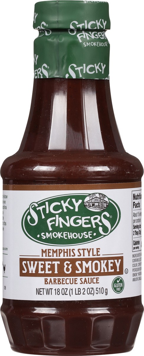 slide 4 of 7, Sticky Fingers Smokehouse Memphis Style Sweet & Smokey Barbecue Sauce 18 oz, 18 oz