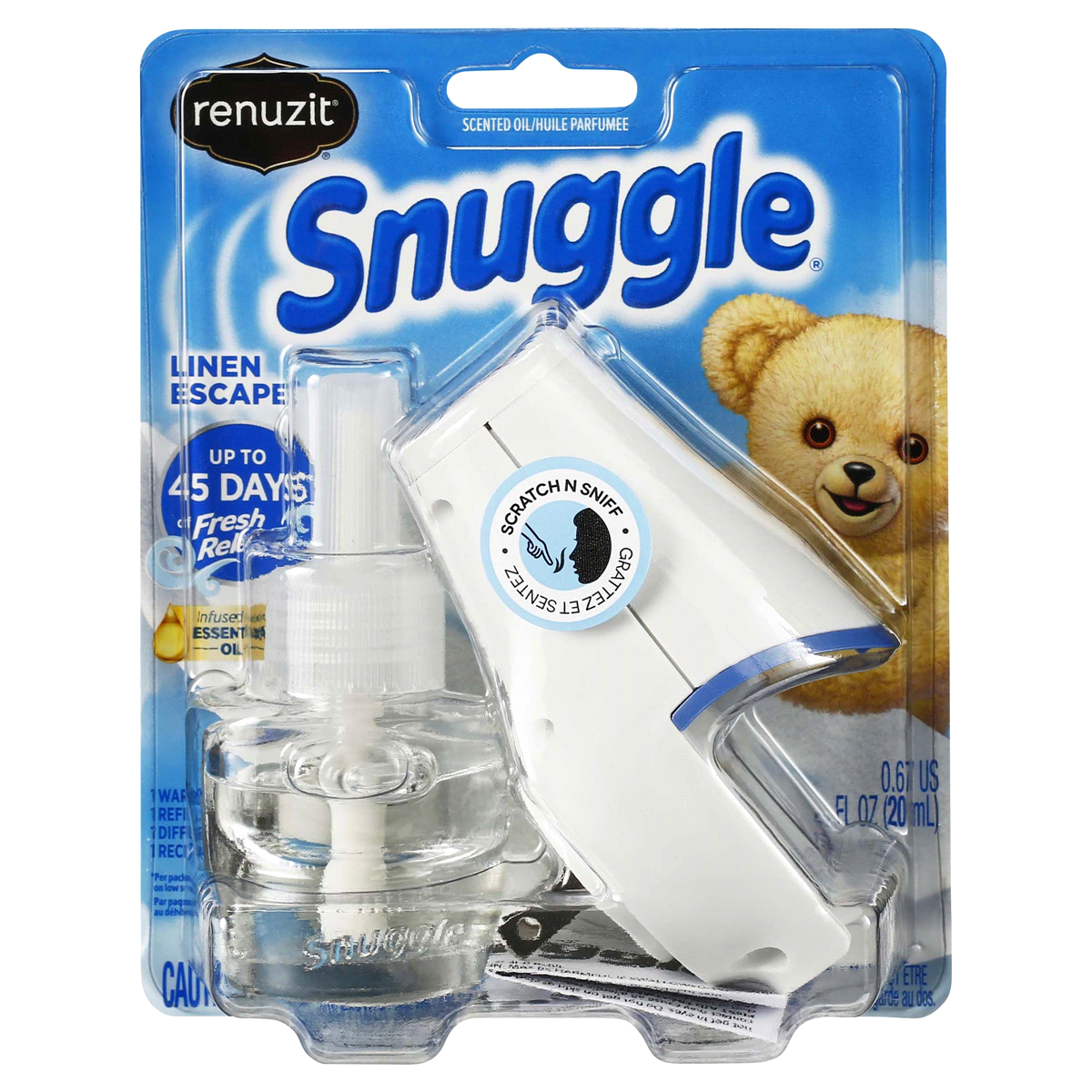 slide 1 of 1, Renuzit Linen Fresh Snuggle Air Freshner, 1 ct