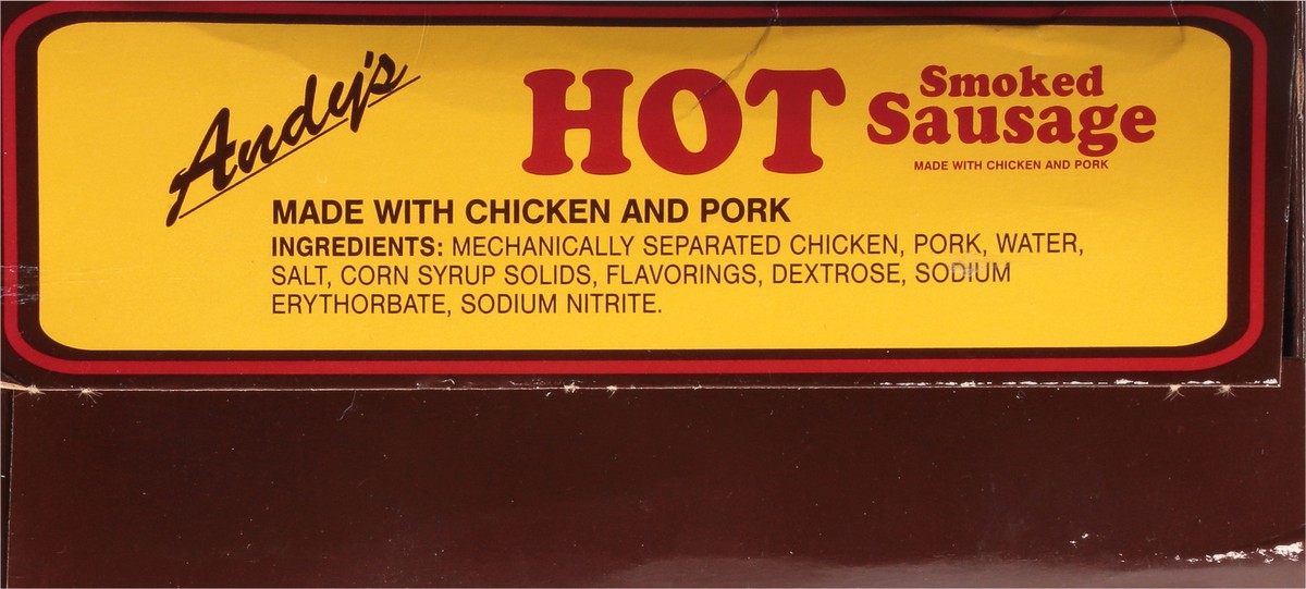 slide 2 of 15, ANDY's SNKD SUASAGE HOT, 28 oz