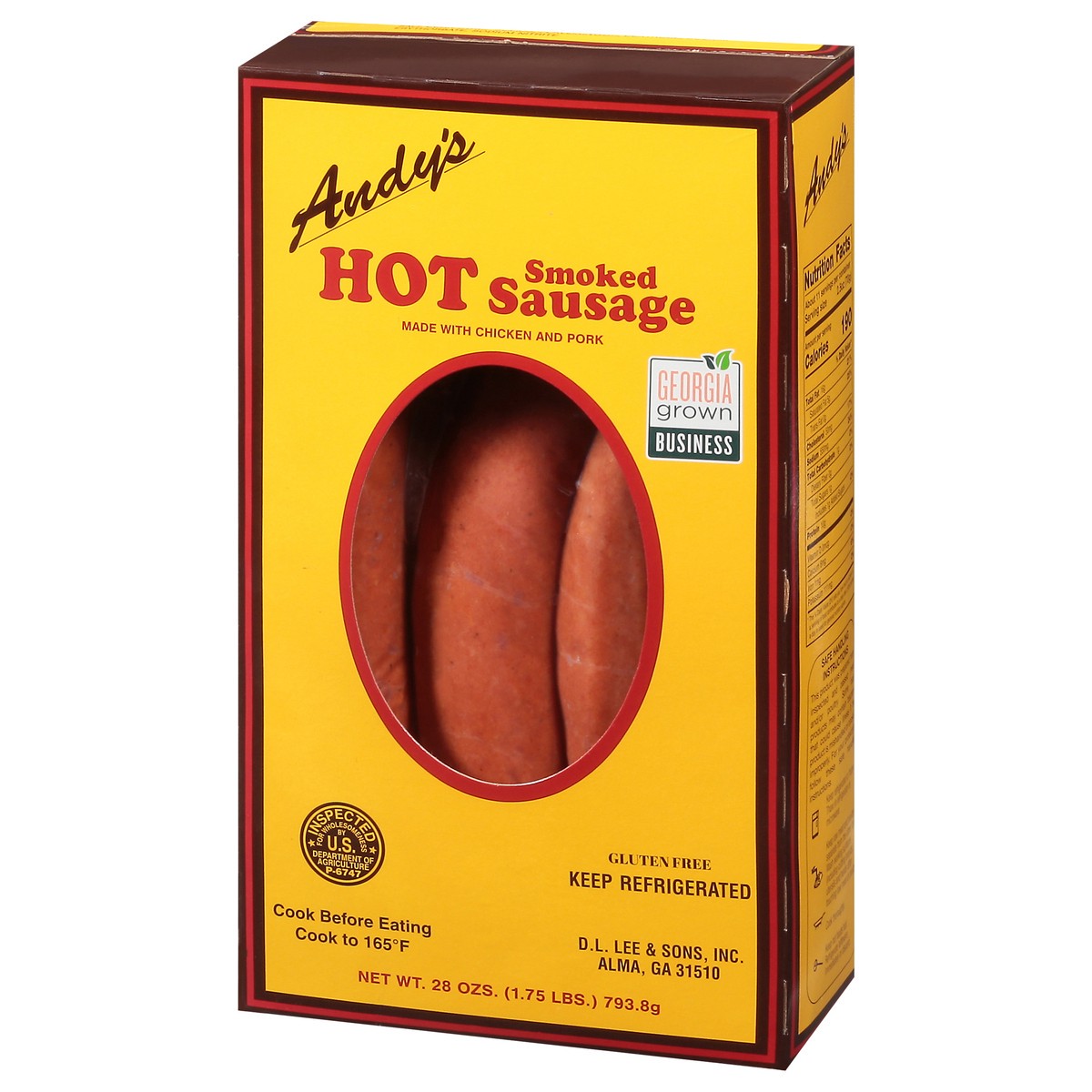 slide 10 of 15, ANDY's SNKD SUASAGE HOT, 28 oz