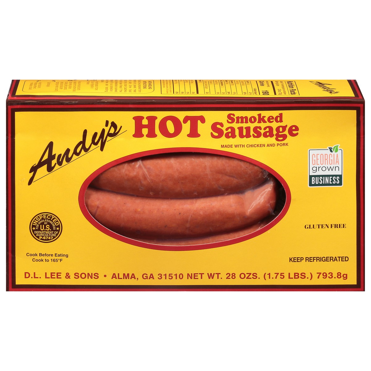 slide 8 of 15, ANDY's SNKD SUASAGE HOT, 28 oz