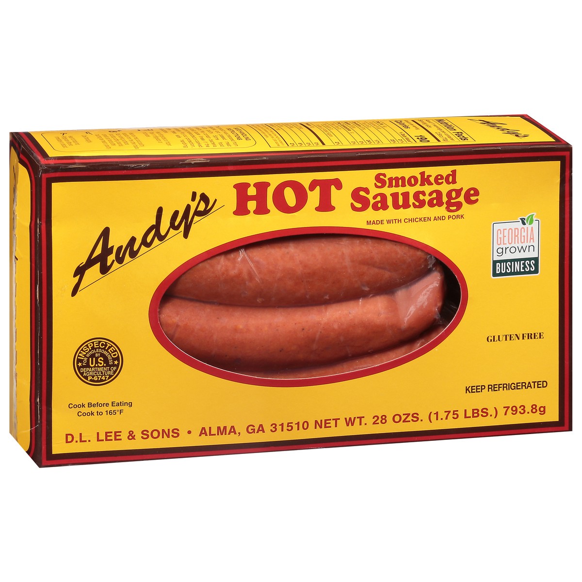 slide 14 of 15, ANDY's SNKD SUASAGE HOT, 28 oz