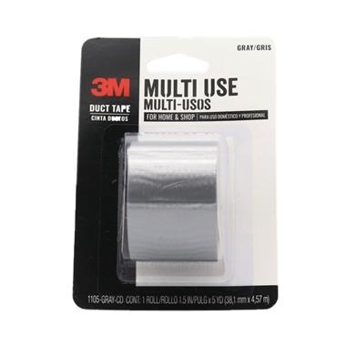 slide 1 of 1, 3M Gray Duct Tape, 5 yd