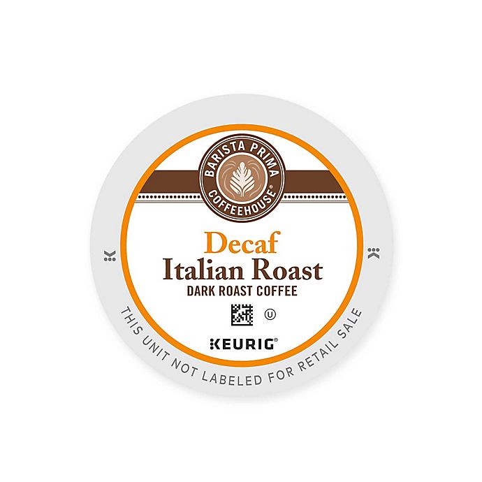 slide 2 of 5, Barista Prima Coffeehouse Decaf Italian Roast Dark Roast Coffee K-Cup Pods 48-0.36 oz Cup/Tub/Bowl, 48 ct