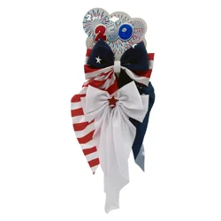 Meijer Corporate Seasonal Americana Tail Bows Flag/white, 2 Ct