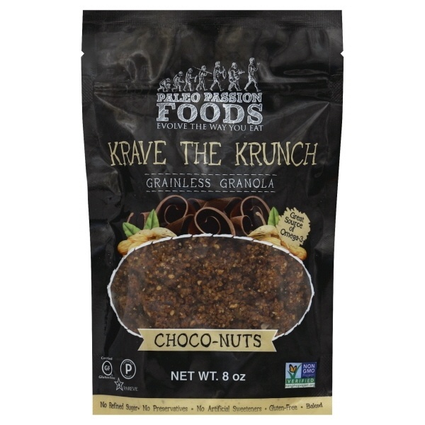 slide 1 of 1, Krave the Krunch Choco Nuts Grainless Granola, 8 oz