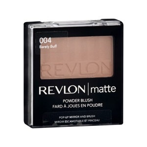 slide 1 of 1, Revlon Matte Powder Blush Barely Buff 004, 0.18 oz