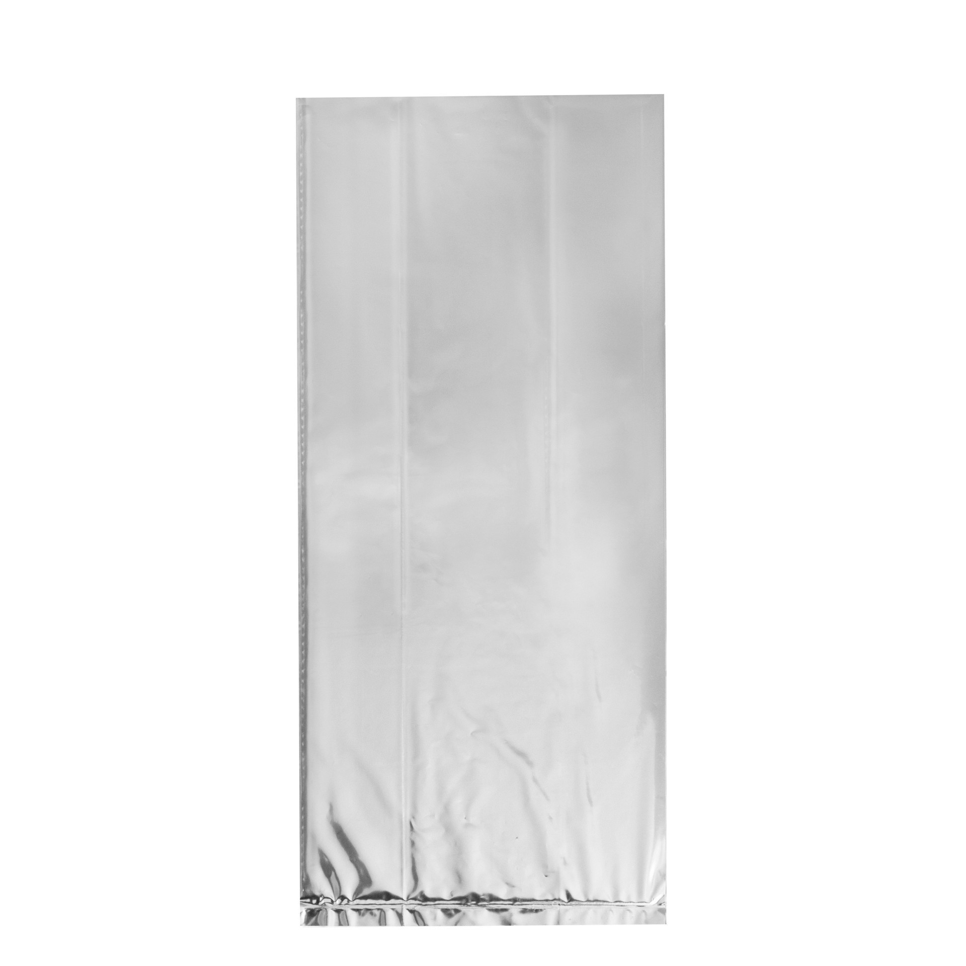 slide 1 of 1, Unique Industries Silver Foil Cello Bags, 5 x 11 in., 10 ct