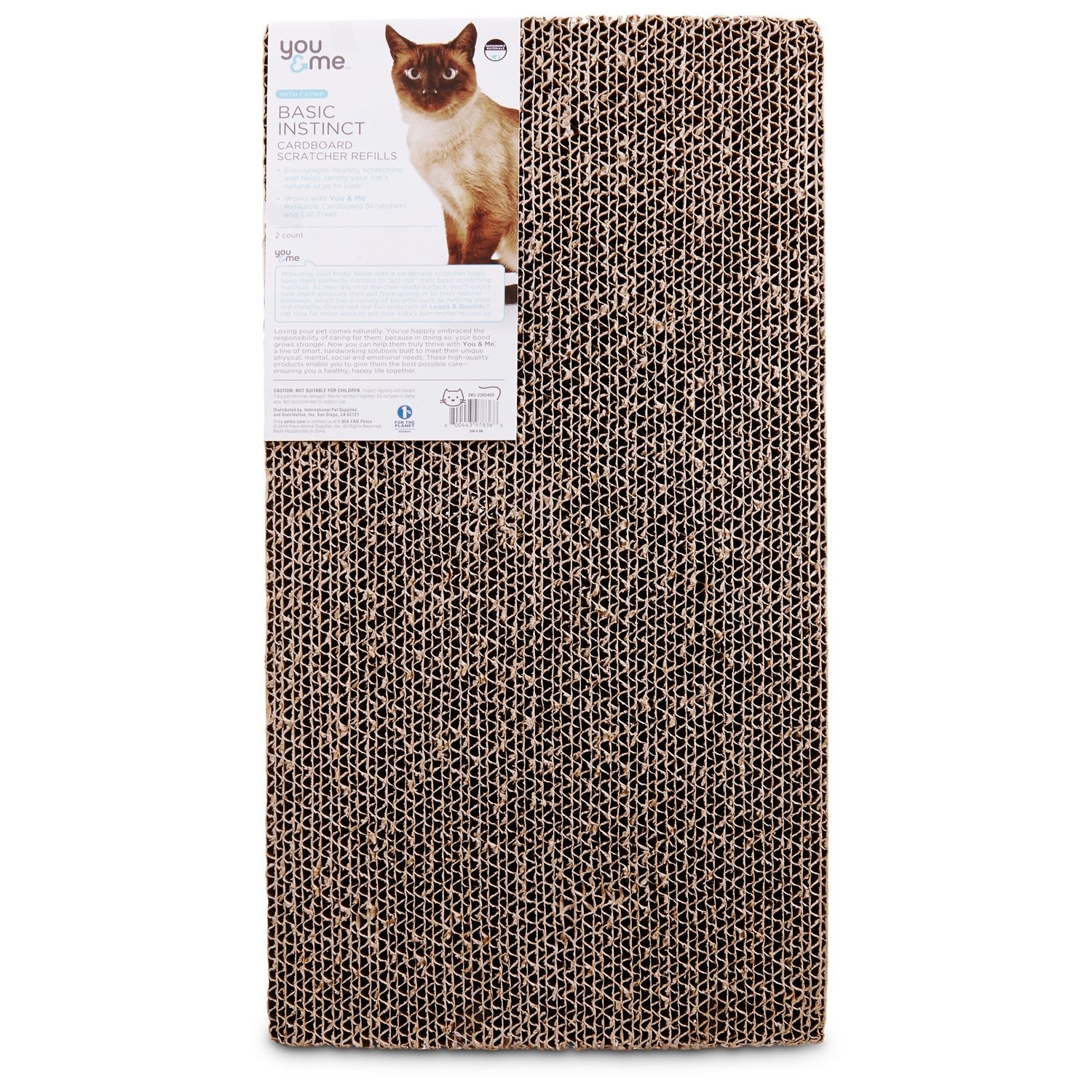 slide 1 of 1, You & Me Double Wide Cardboard Cat Scratcher Refills, 1 ct