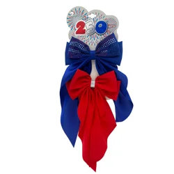 Meijer Corporate Seasonal Americana Tail Bows Red/blue, 2 Ct