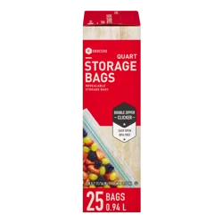 SE Grocers Storage Bags Quart - 25 CT