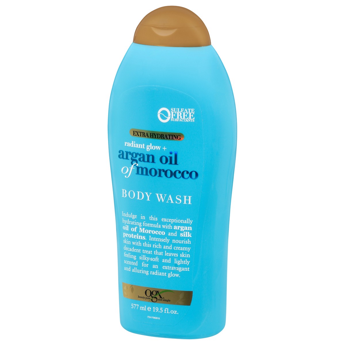 slide 3 of 9, OGX Extra Hydrating Radiant Glow + Argan Oil of Morocco Body Wash 19.5 fl oz, 19.50 fl oz