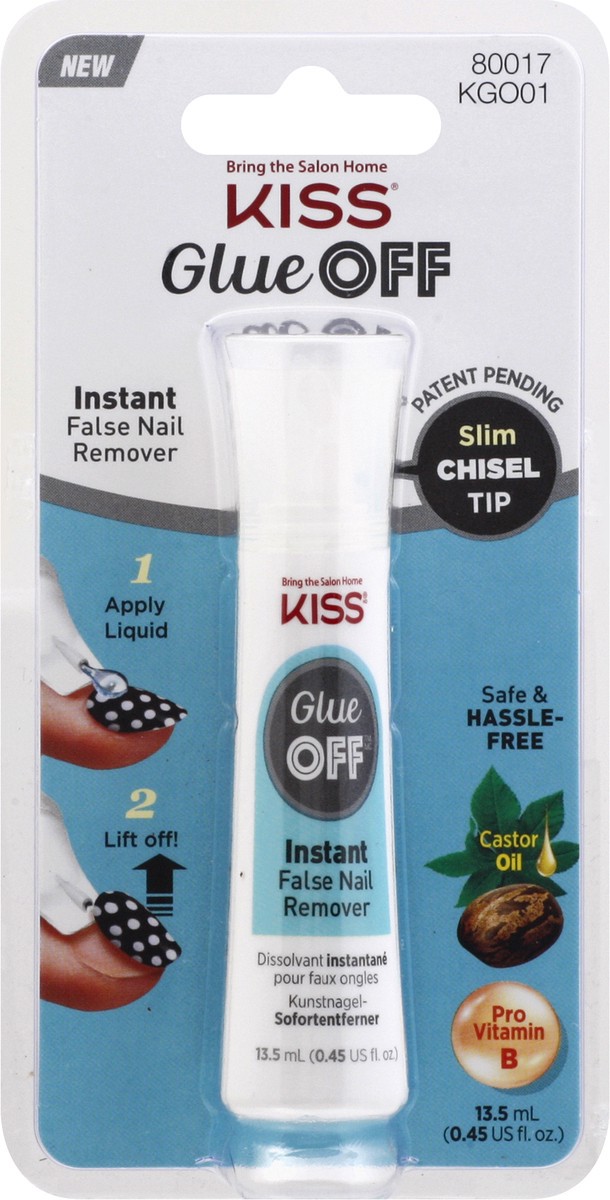 slide 1 of 5, Kiss Glue Off Instant False Nail Remover 13.5 ml, 13.50 ml