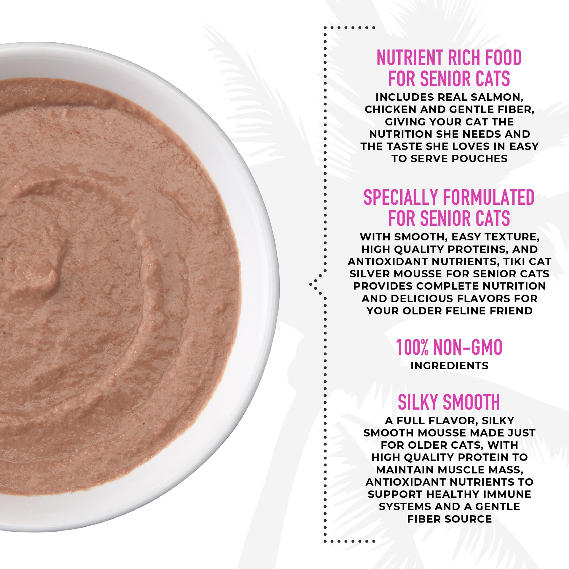 slide 8 of 9, Tiki Cat Silver Mousse Wet Cat Food for Senior Cats, Salmon & Pumpkin, 2.8 oz. Pouch, 2.8 oz