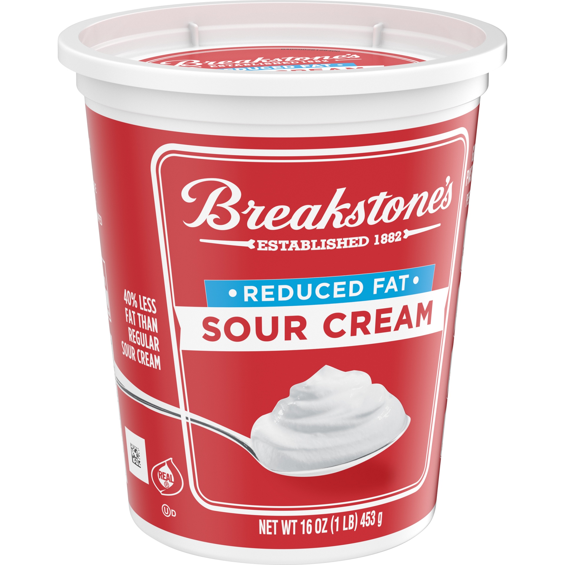 slide 2 of 6, Breakstone's Reduced Fat Sour Cream, 16 oz