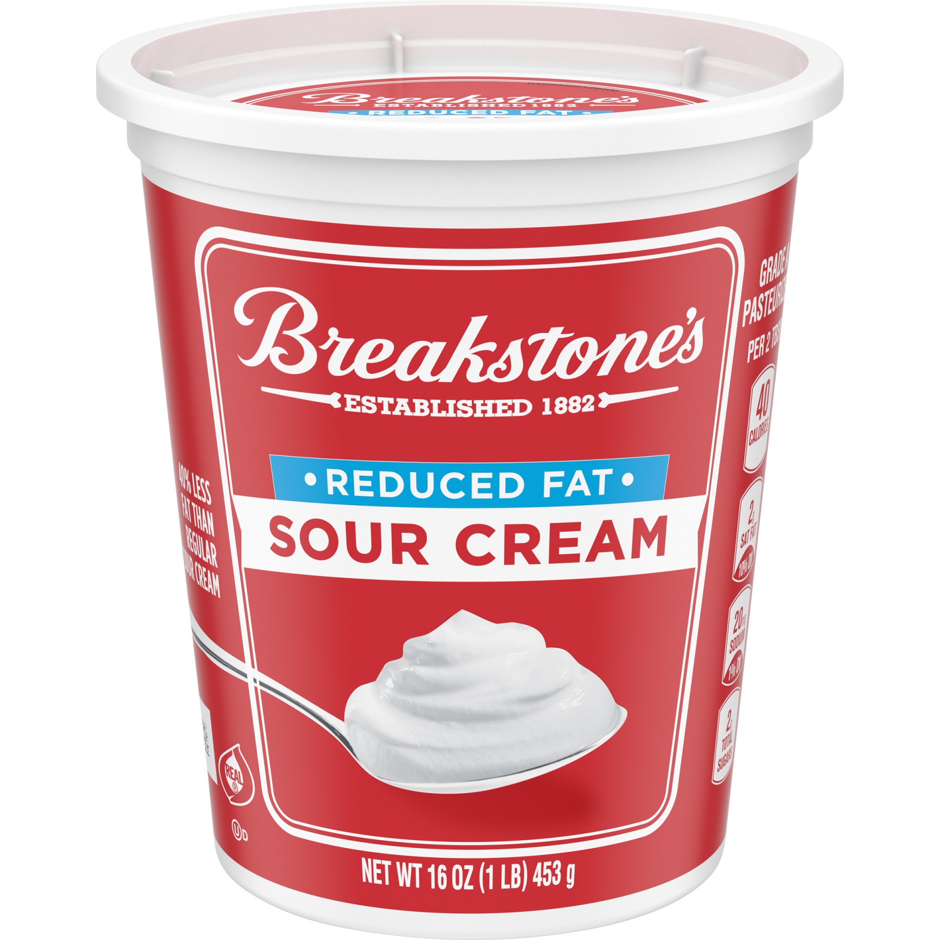 slide 1 of 6, Breakstone's Reduced Fat Sour Cream, 16 oz