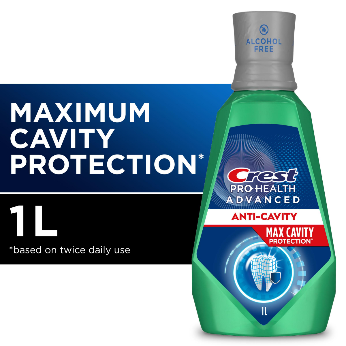 slide 1 of 29, Crest Pro-Health Advanced Maximum Cavity Protection Mouthwash - Mild Mint - 1L, 33.8 fl oz