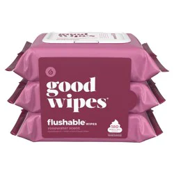 Goodwipes Flushable Wipes, 3 pk - Rosewater