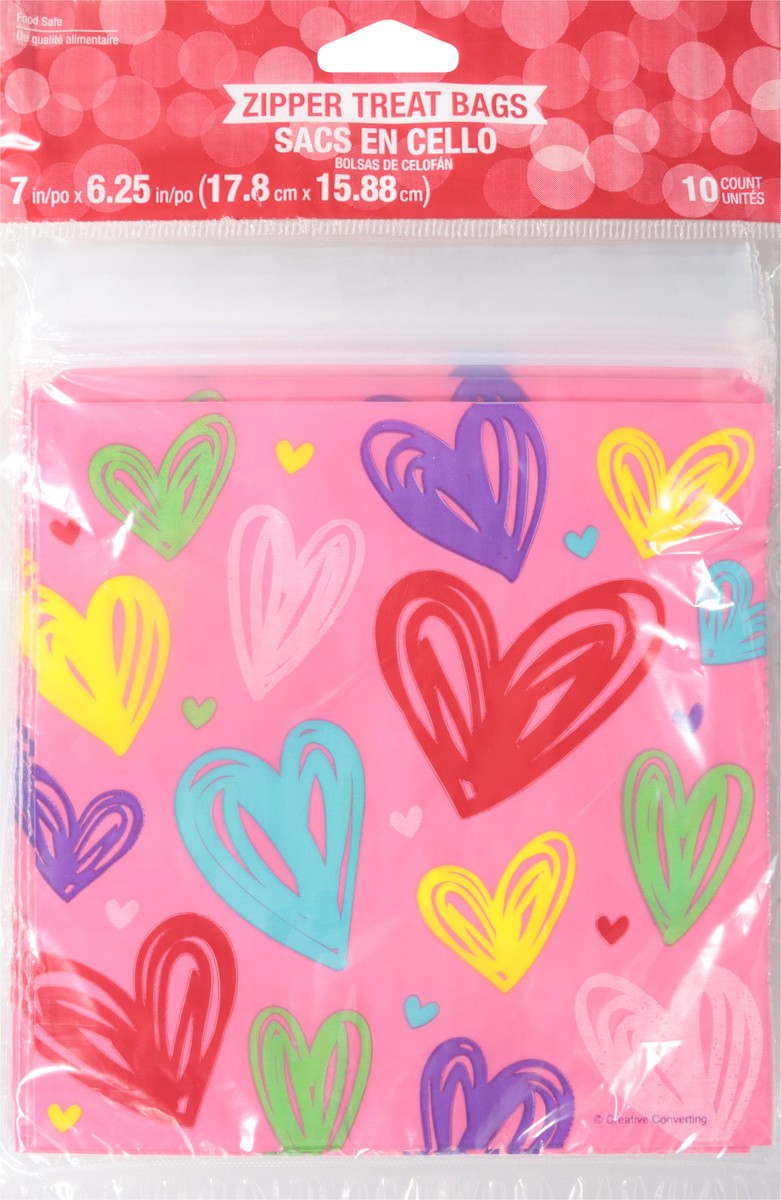 slide 2 of 11, Creative Converting Valentine Sandwich Bag W Zip, 10 ct