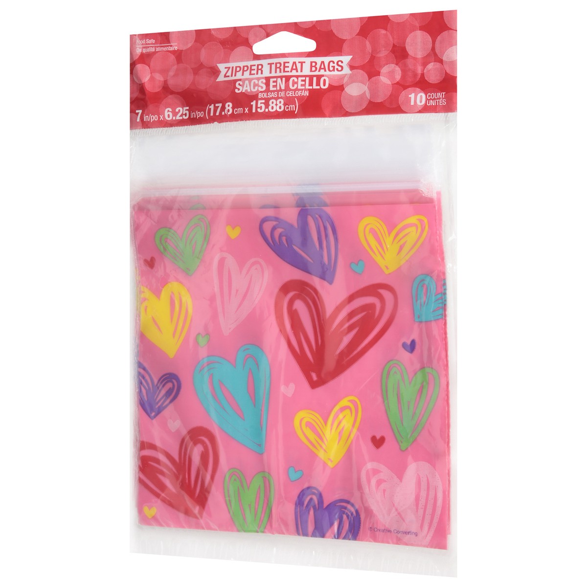 slide 11 of 11, Creative Converting Valentine Sandwich Bag W Zip, 10 ct