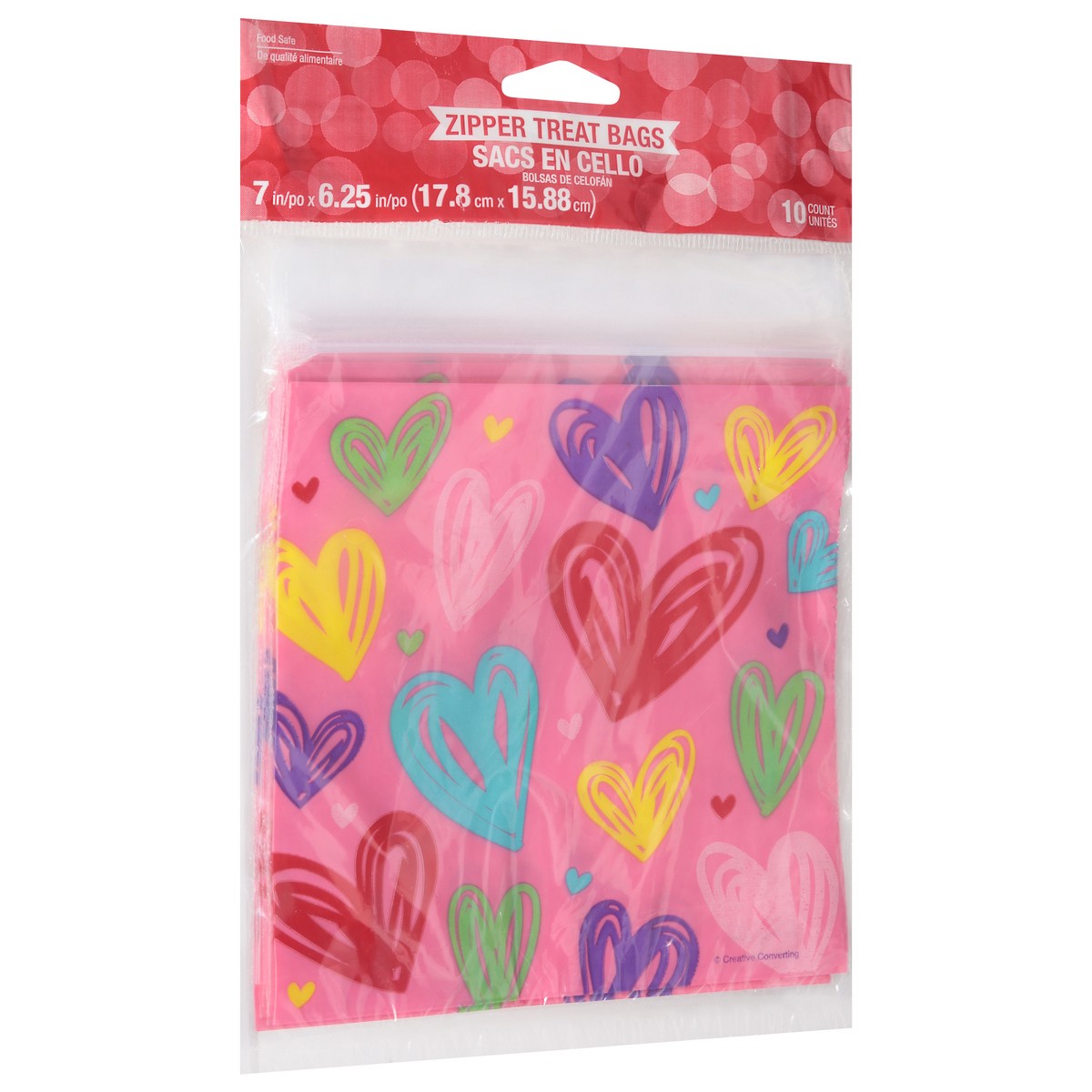 slide 7 of 11, Creative Converting Valentine Sandwich Bag W Zip, 10 ct