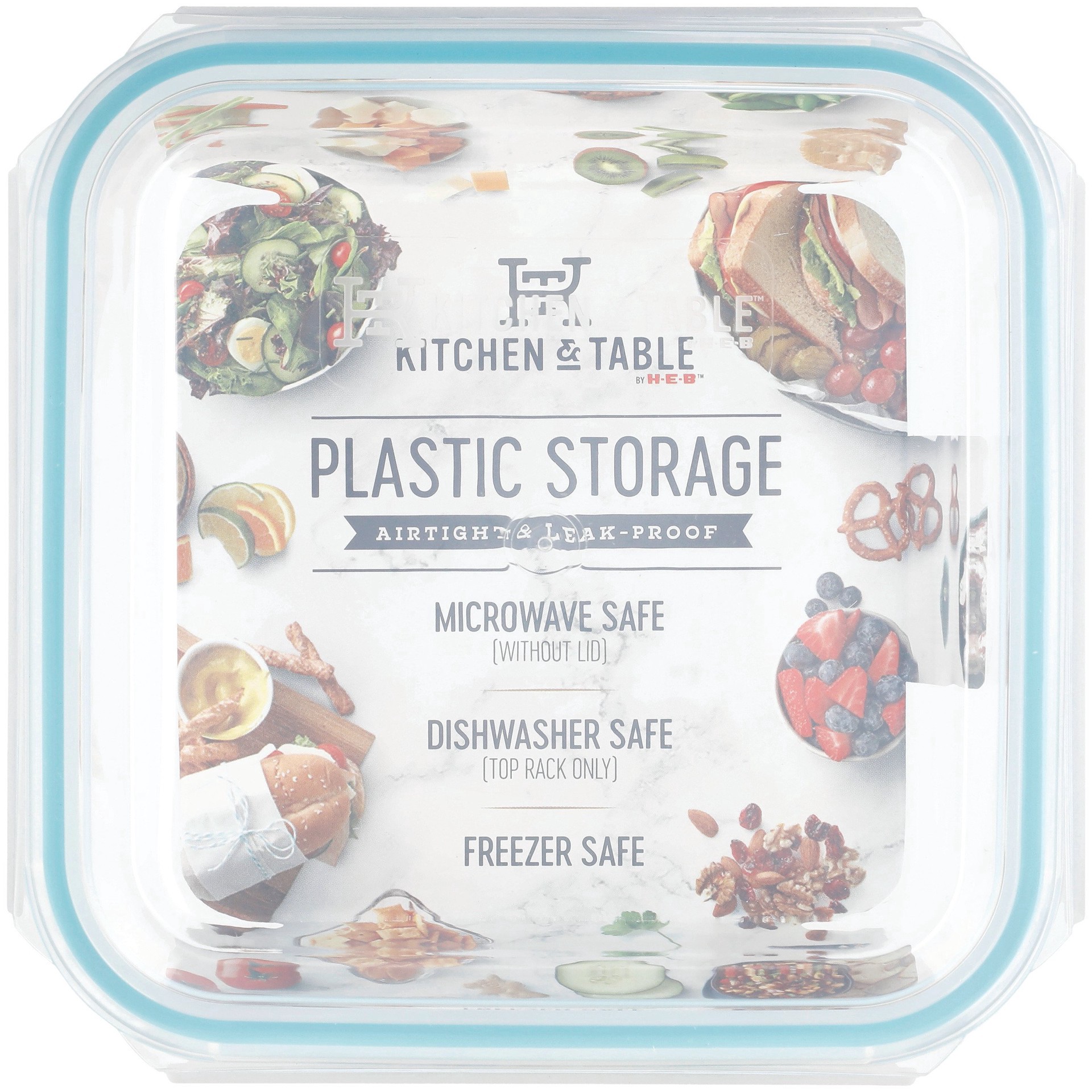 slide 1 of 1, H-E-B Square Snaplock Container, 700 ml