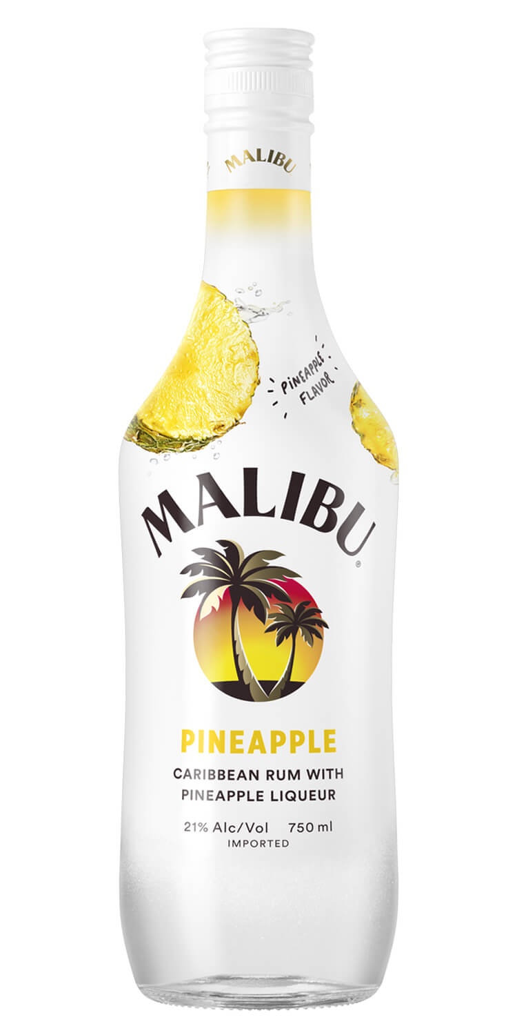 slide 1 of 1, Malibu Pineapple Rum, 750 ml