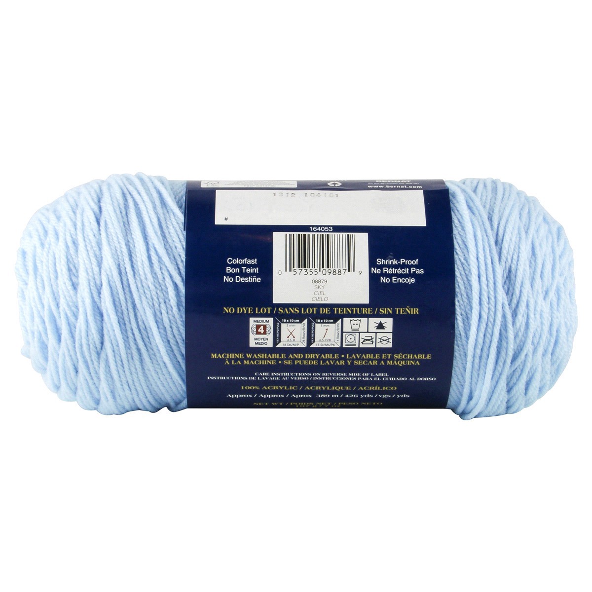 slide 2 of 3, Bernat Super Value Yarn - Sky Blue, 1 ct