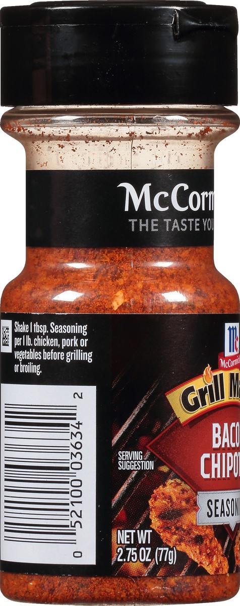 slide 4 of 7, McCormick Grill Mates Bacon Chipotle Seasoning 2.75 oz. Shaker, 2.75 oz