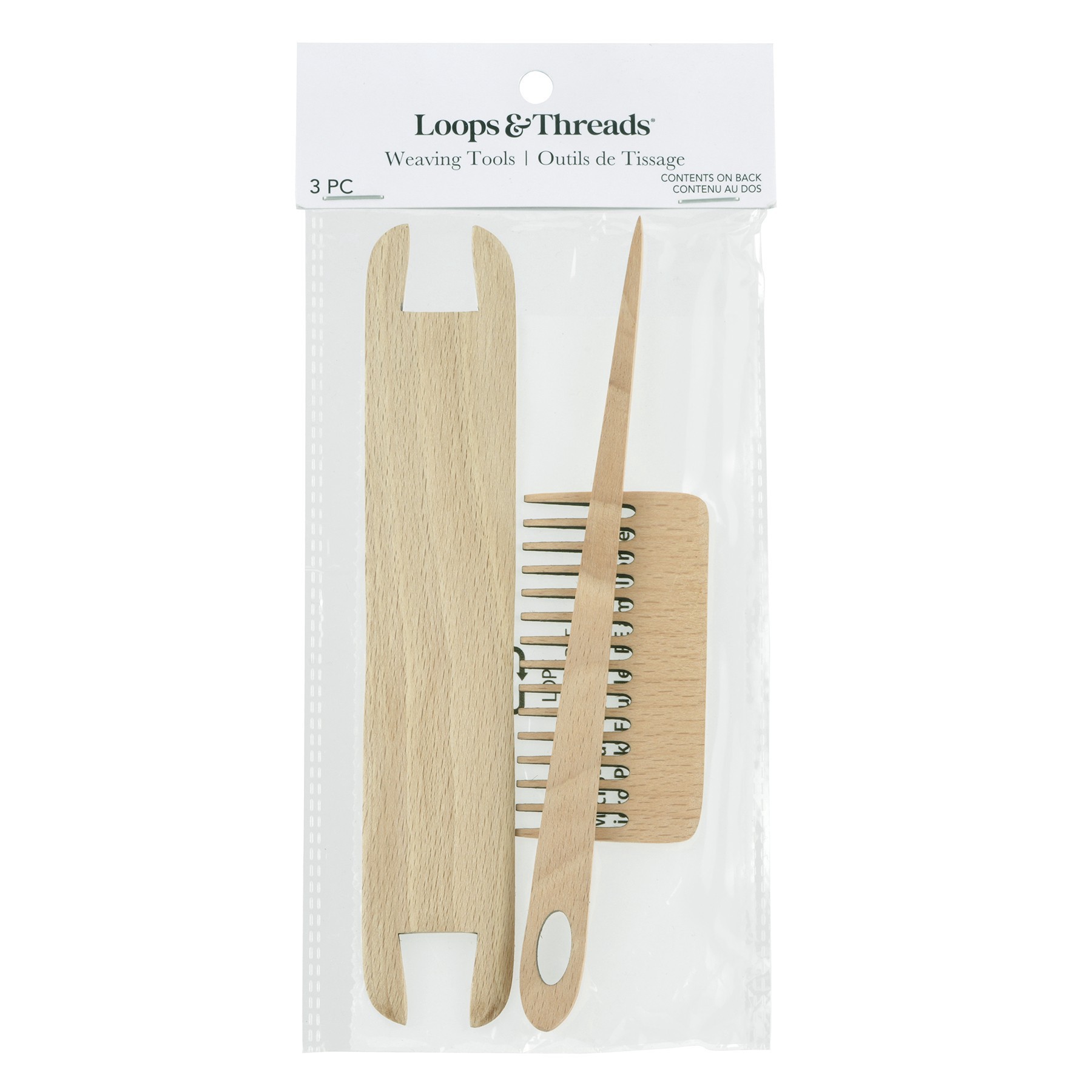 slide 2 of 2, Beechwood Weaving Tool Set By Loops & Threads, 3 in x 1.5 in