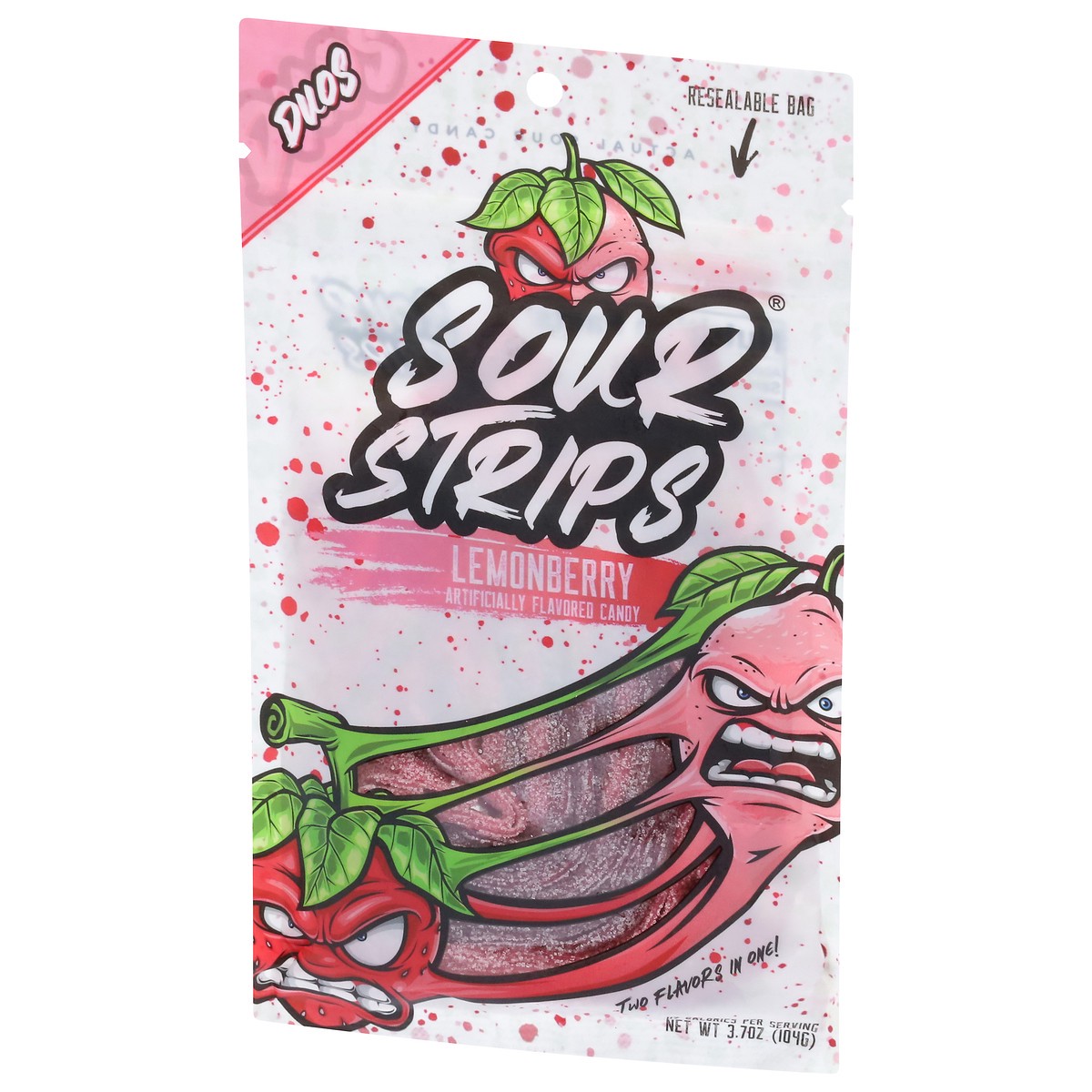 slide 3 of 13, Sour Strips Duos Lemonberry Candy 3.7 oz, 3.4 oz