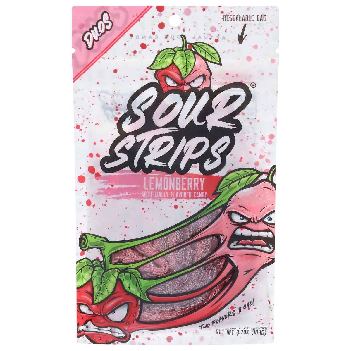 slide 11 of 13, Sour Strips Duos Lemonberry Candy 3.7 oz, 3.4 oz