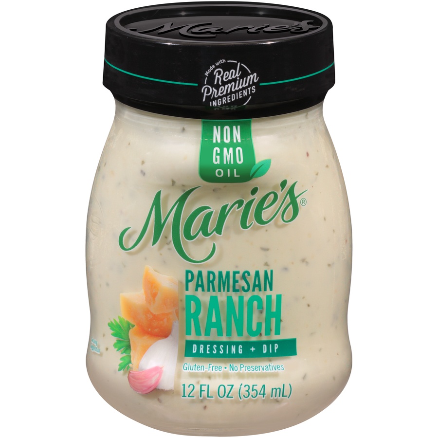 slide 1 of 1, Marie's Parmesan Ranch Dressing + Dip, 12 fl oz