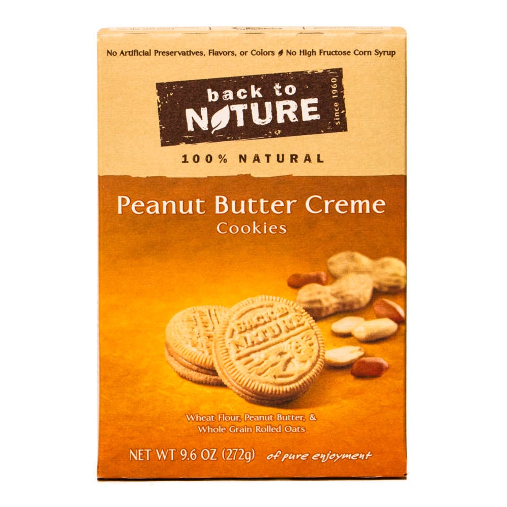 slide 1 of 1, Back to Nature Peanut Butter Sandwich Cookies, 9.6 oz