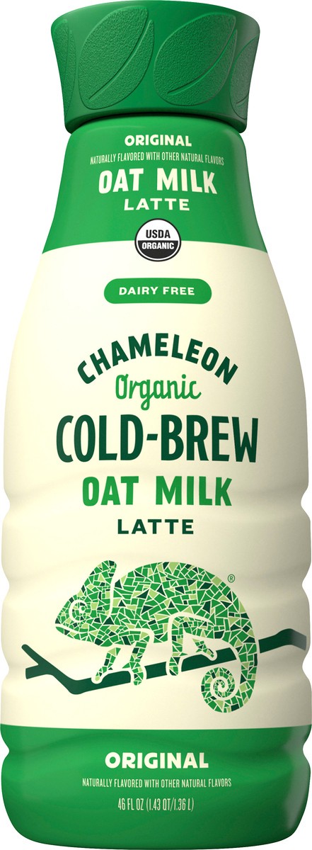 slide 3 of 7, Chameleon Cold-Brew Original Oat Milk Latte Organic Cold Brew Coffee, 46 oz