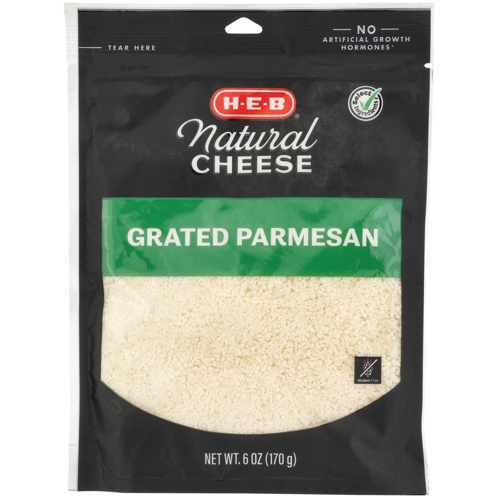 slide 1 of 1, H-E-B Parmesan Fresh Grated Cheese, 6 oz