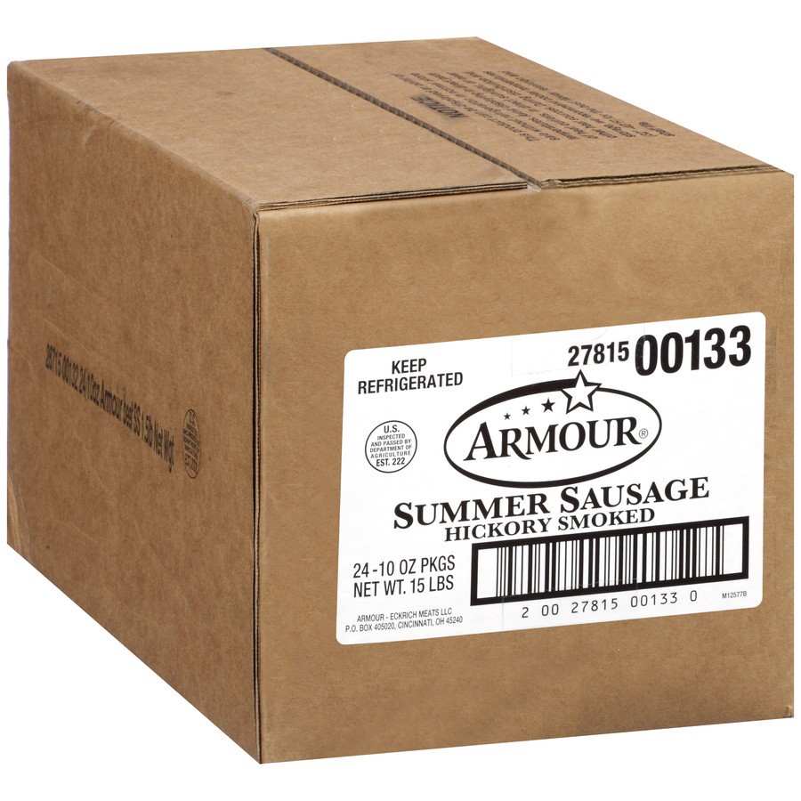 slide 2 of 2, Armour Hickory Smoked Summer Sausage, 10 oz