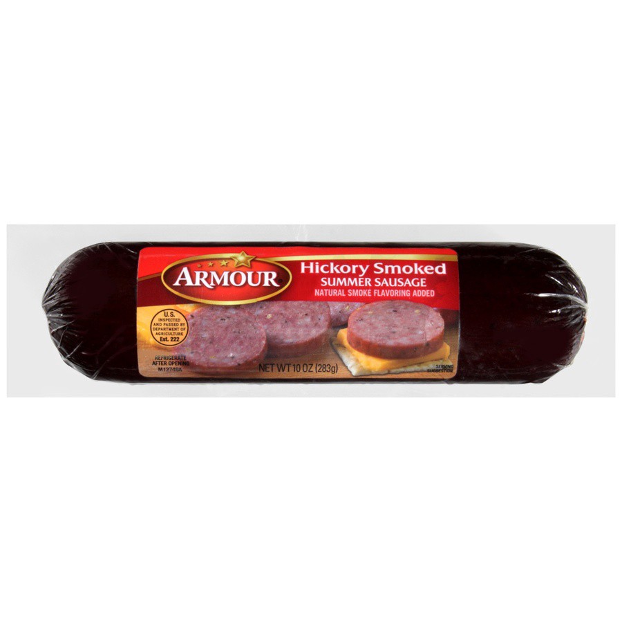 slide 1 of 2, Armour Hickory Smoked Summer Sausage, 10 oz