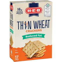 H-E-B Thin Wheat Crackers - Reduced Fat