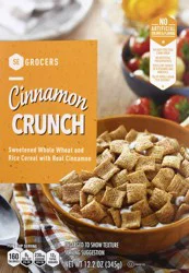 SE Grocers Sweetened Whole Wheat and Rice Cereal Cinnamon Crunch