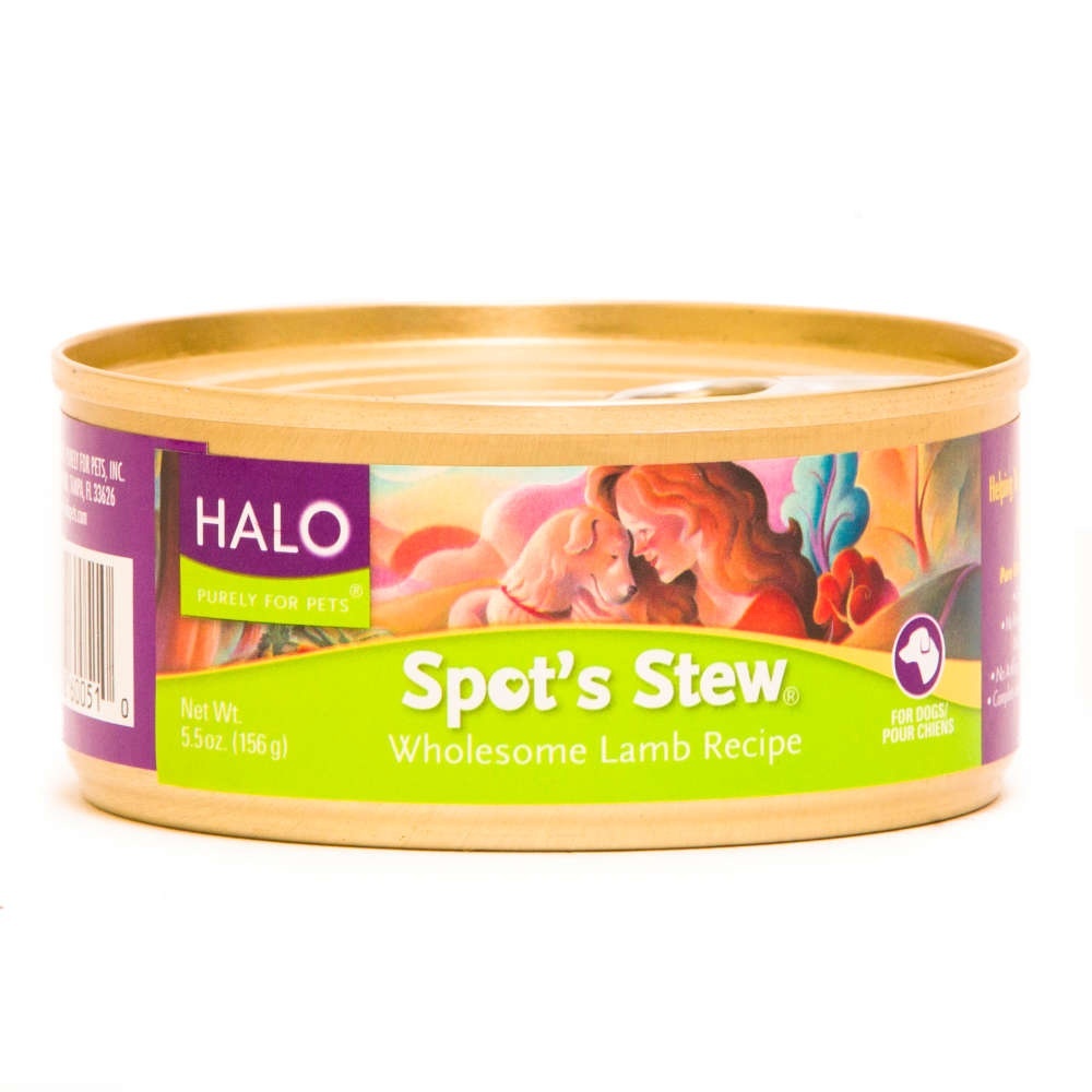 slide 1 of 1, Halo Spot's Stew Dog Food, Lamb Recipe, Adult, 5.5 oz