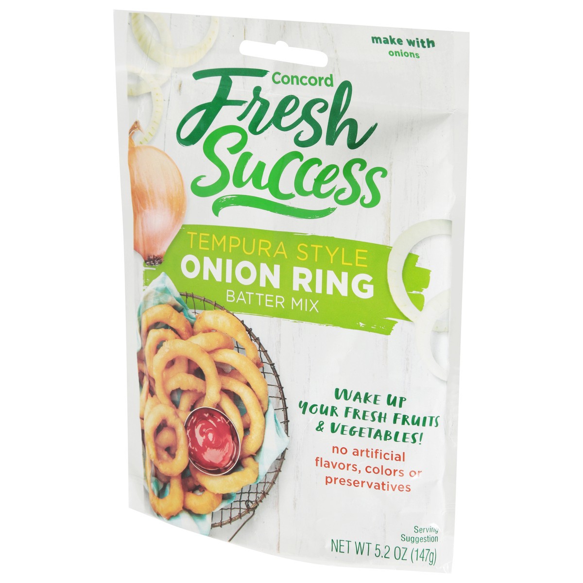 slide 2 of 4, Concord Foods Tempura Style Onion Ring Batter Mix, 5.2 oz