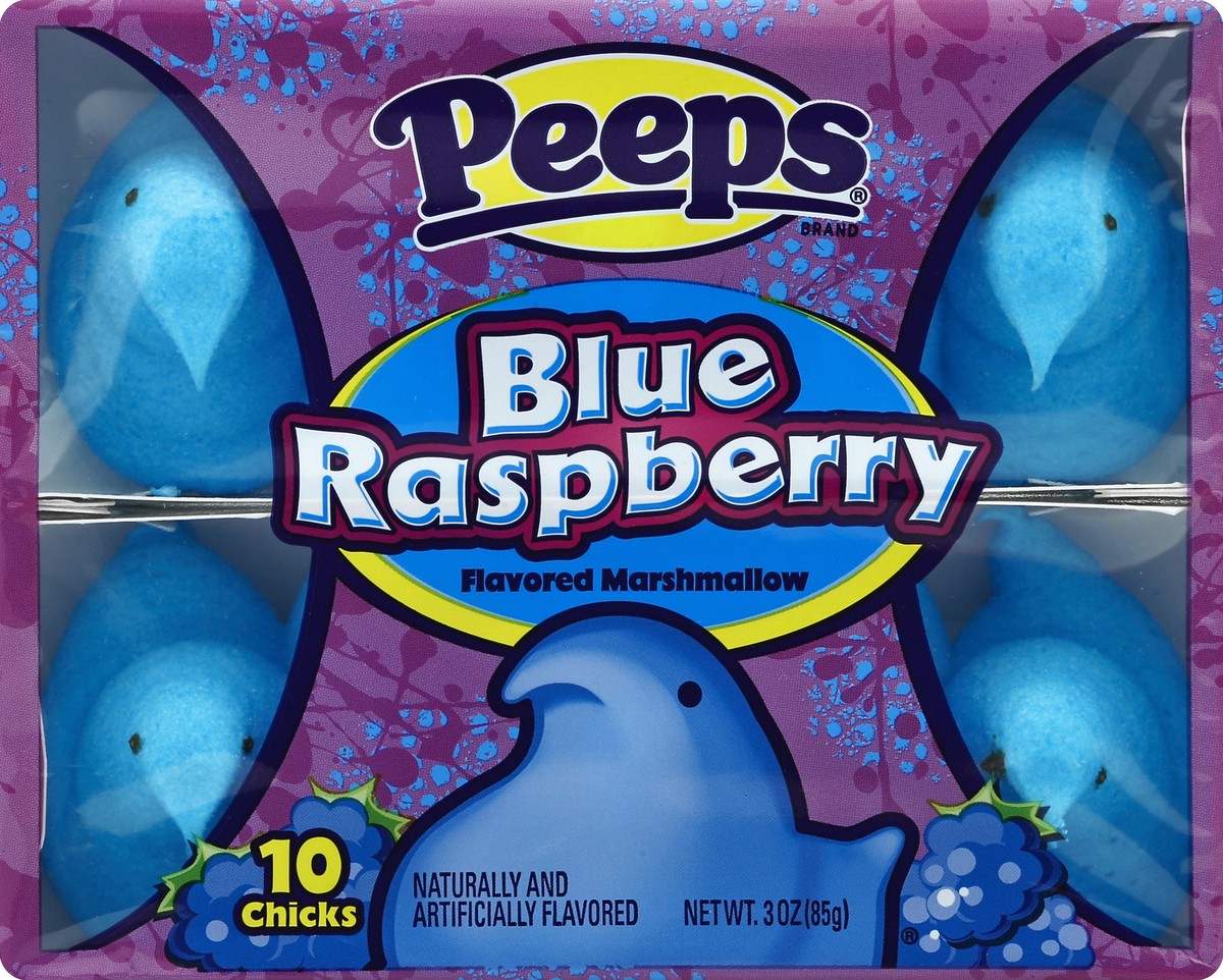 slide 4 of 4, Peeps Marshmallows Blue Raspberry Chicks, 3 oz