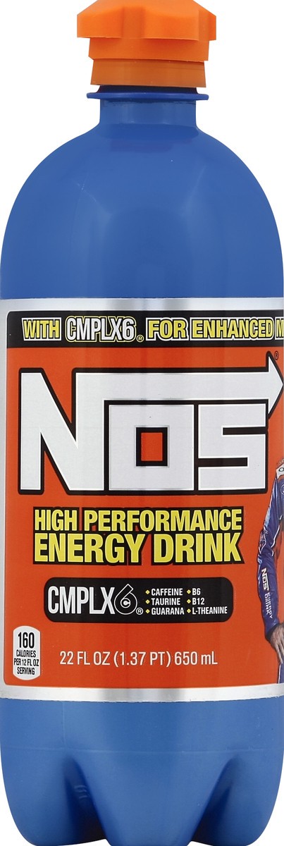 slide 1 of 4, NOS Energy Drink 22 oz, 22 oz