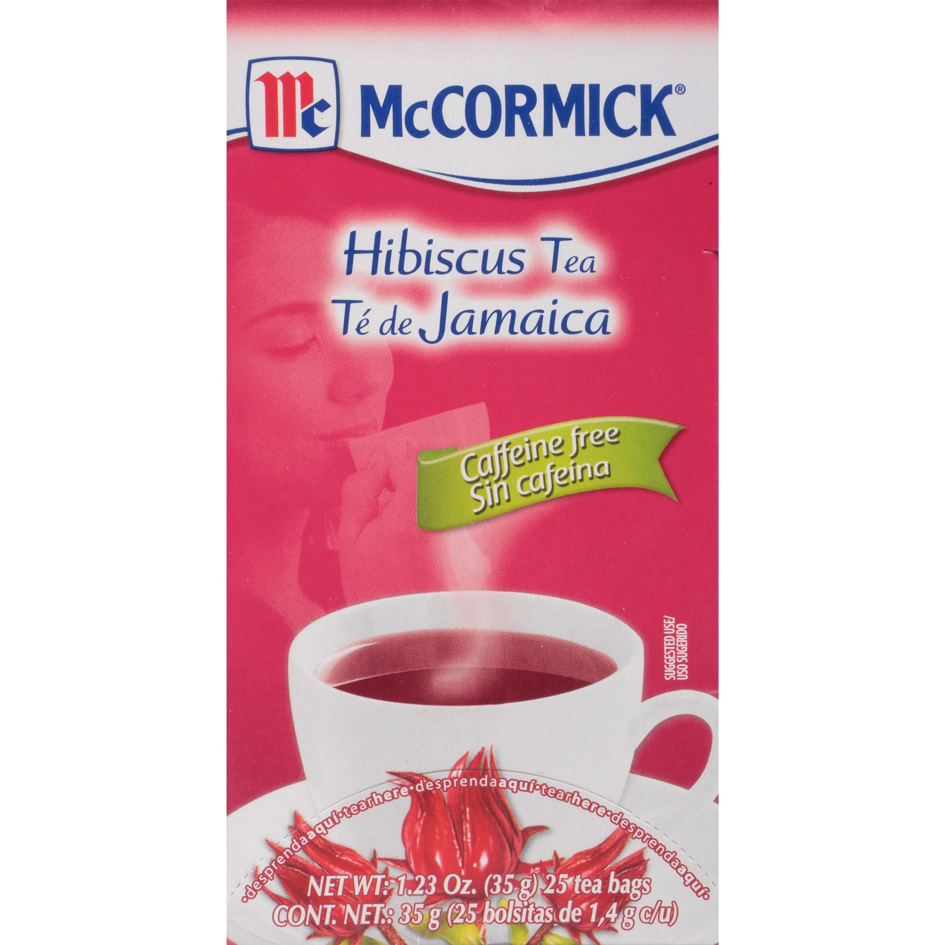 slide 1 of 5, McCormick Caffeine Free Hibiscus Tea - 1.23 oz, 1.23 oz