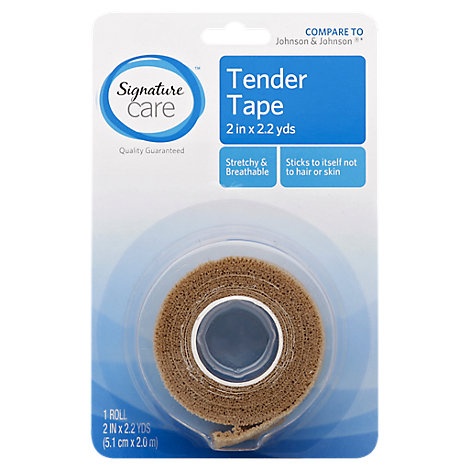 slide 1 of 1, Signature Care Tender Tape Non Irritating 2In X 2.2Yds - Each, 1 ct