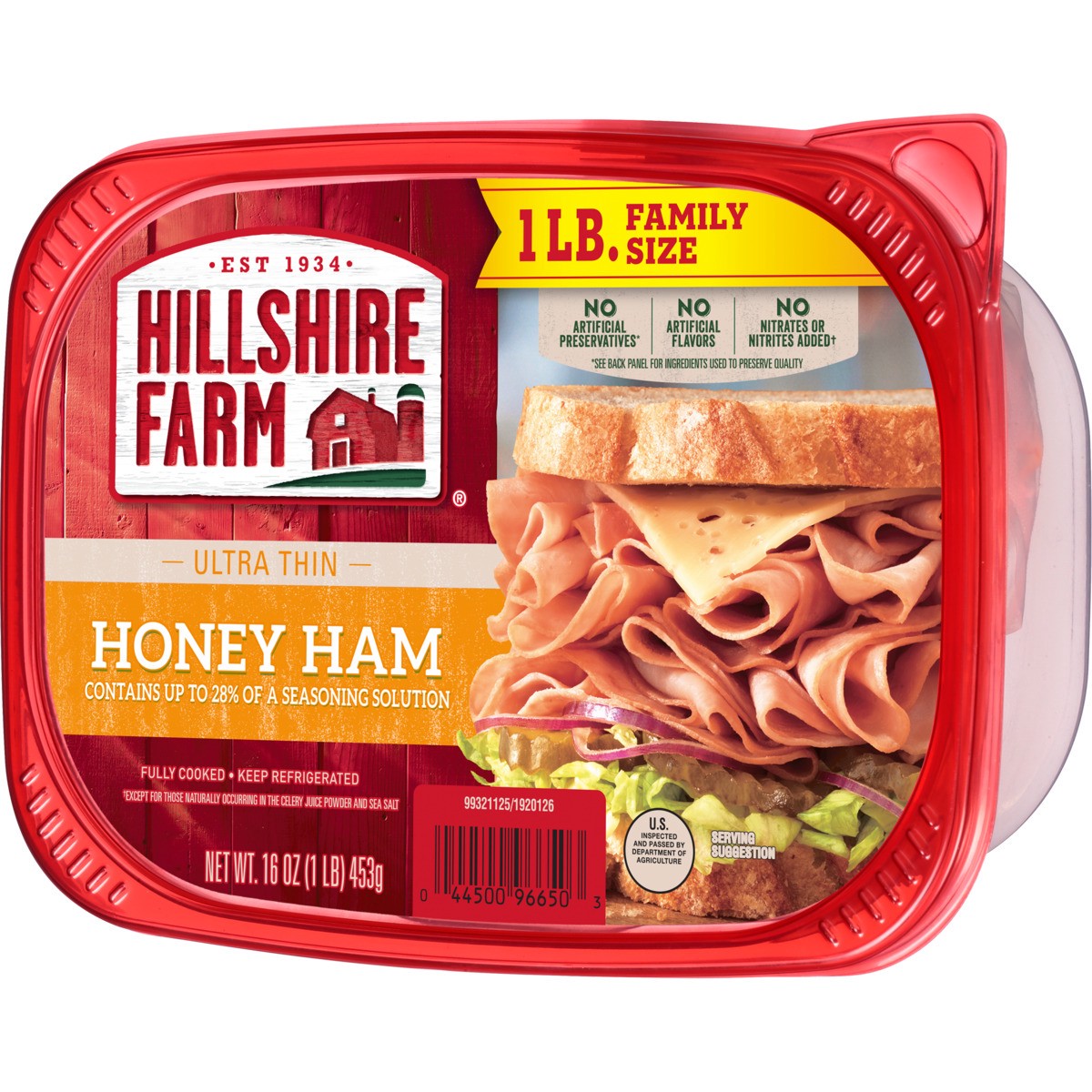 slide 3 of 5, Hillshire Farm™ ultra thin honey ham, family size, 16 oz
